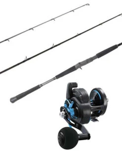 Ocean Tackle International OTI-PBI701HFC Pitch Black Inshore/Daiwa 20H Saltist Reel Combo