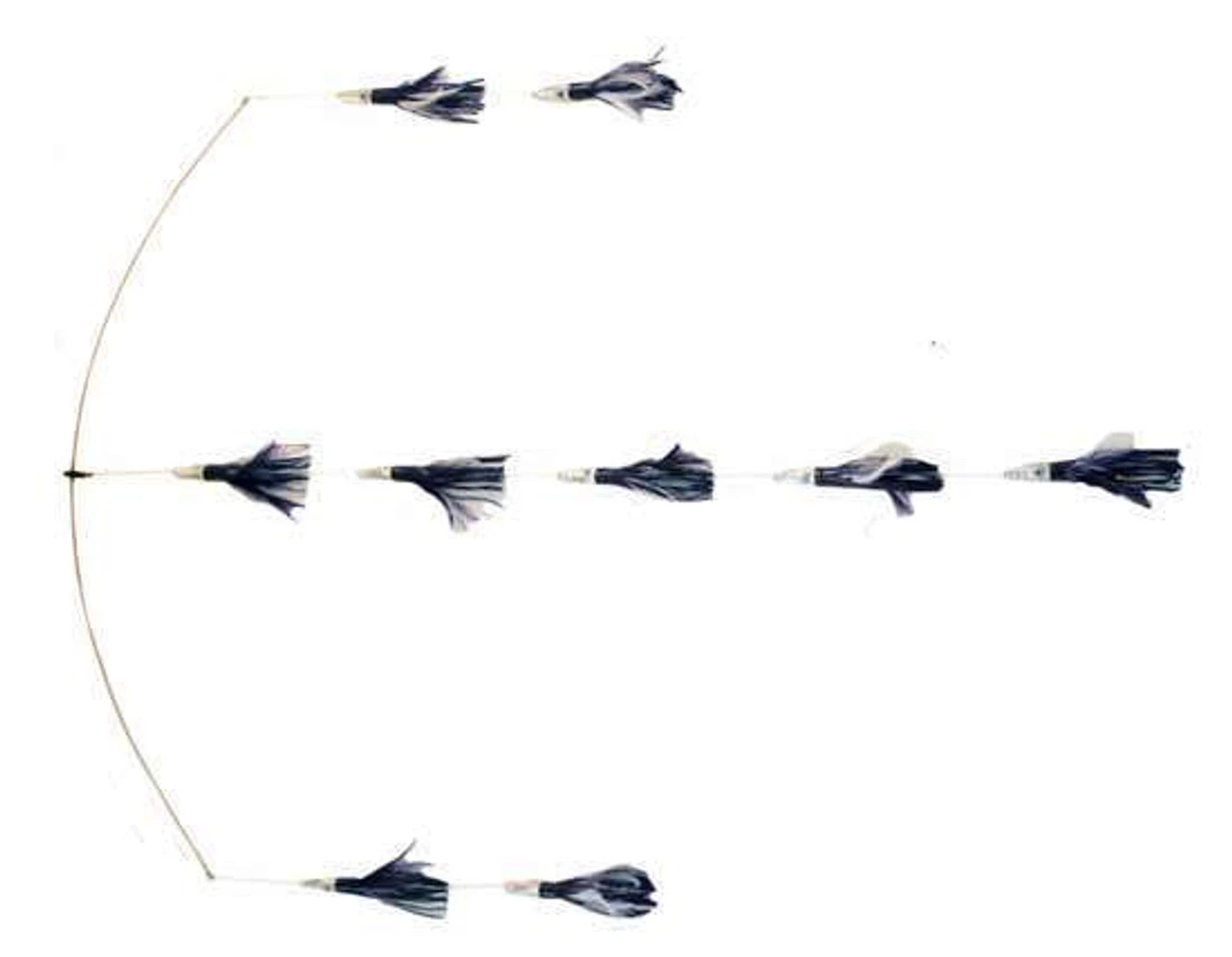 Sportfish Products 32in Spreader Bar With 9 - 6in Sport Feather 1 Sportfish Products 32in Spreader Bar With 9 - 6in Sport Feather